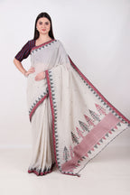 TATVA - Chalk White  Saree