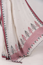 TATVA - Chalk White  Saree