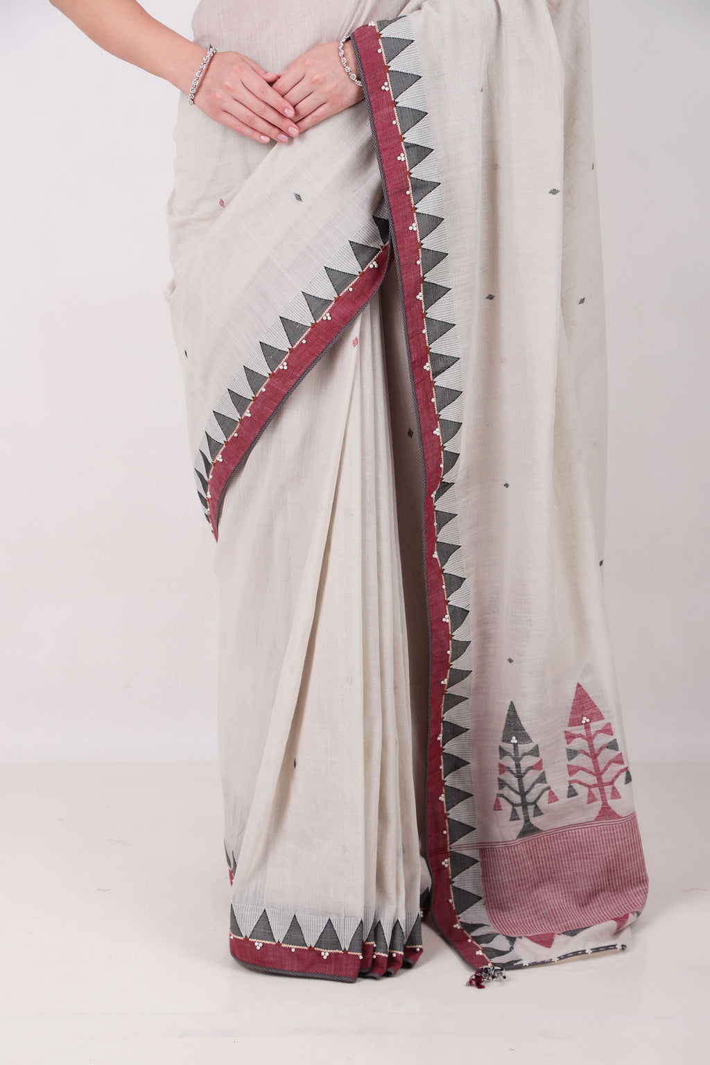 TATVA - Chalk White  Saree