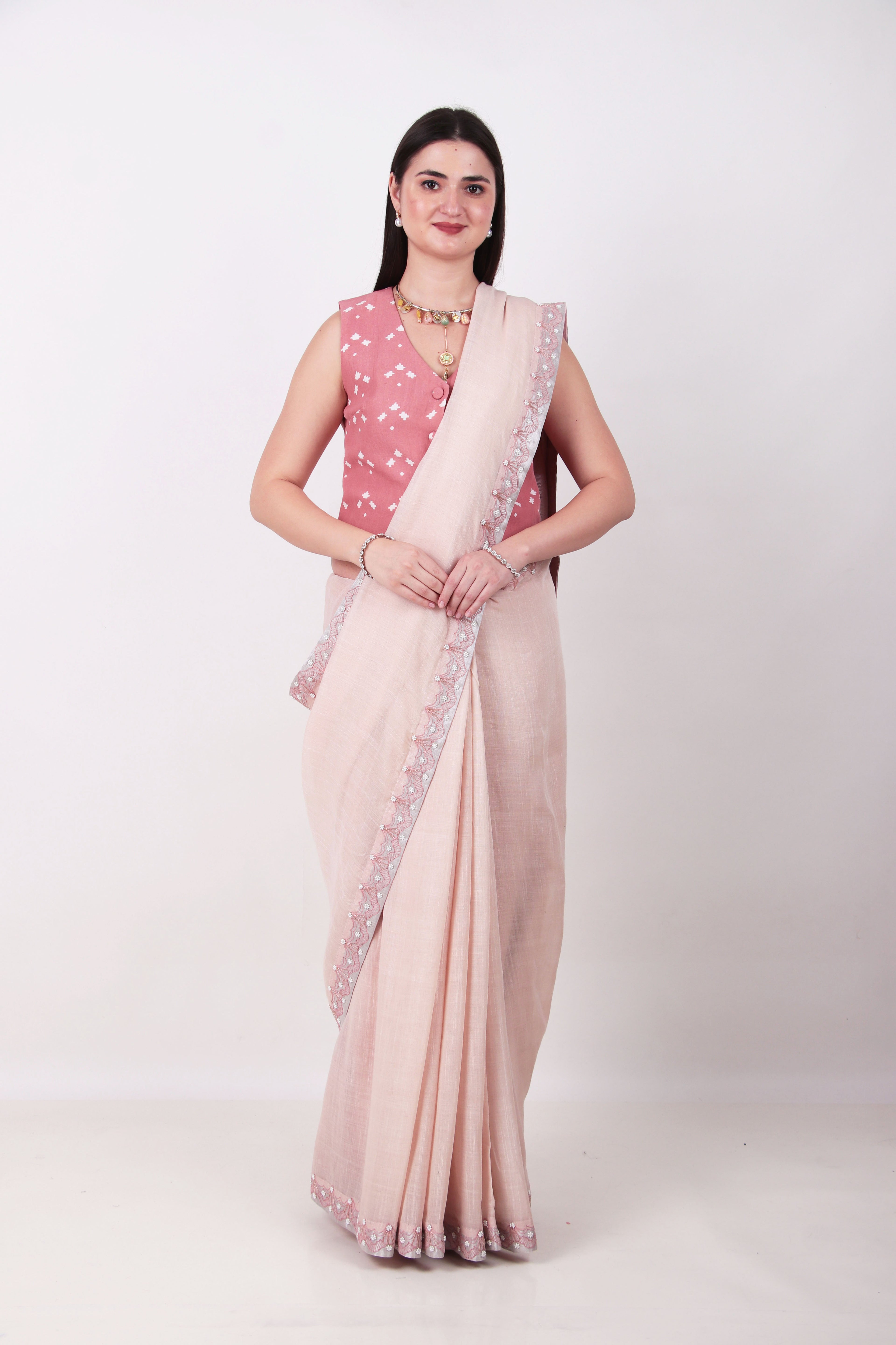TARULATA -Powder pink saree