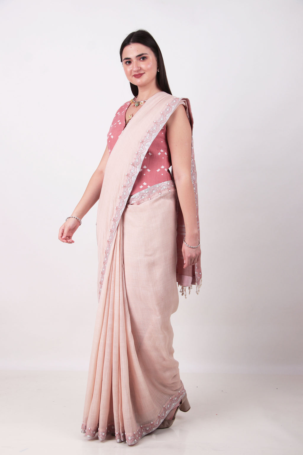 TARULATA -Powder pink saree