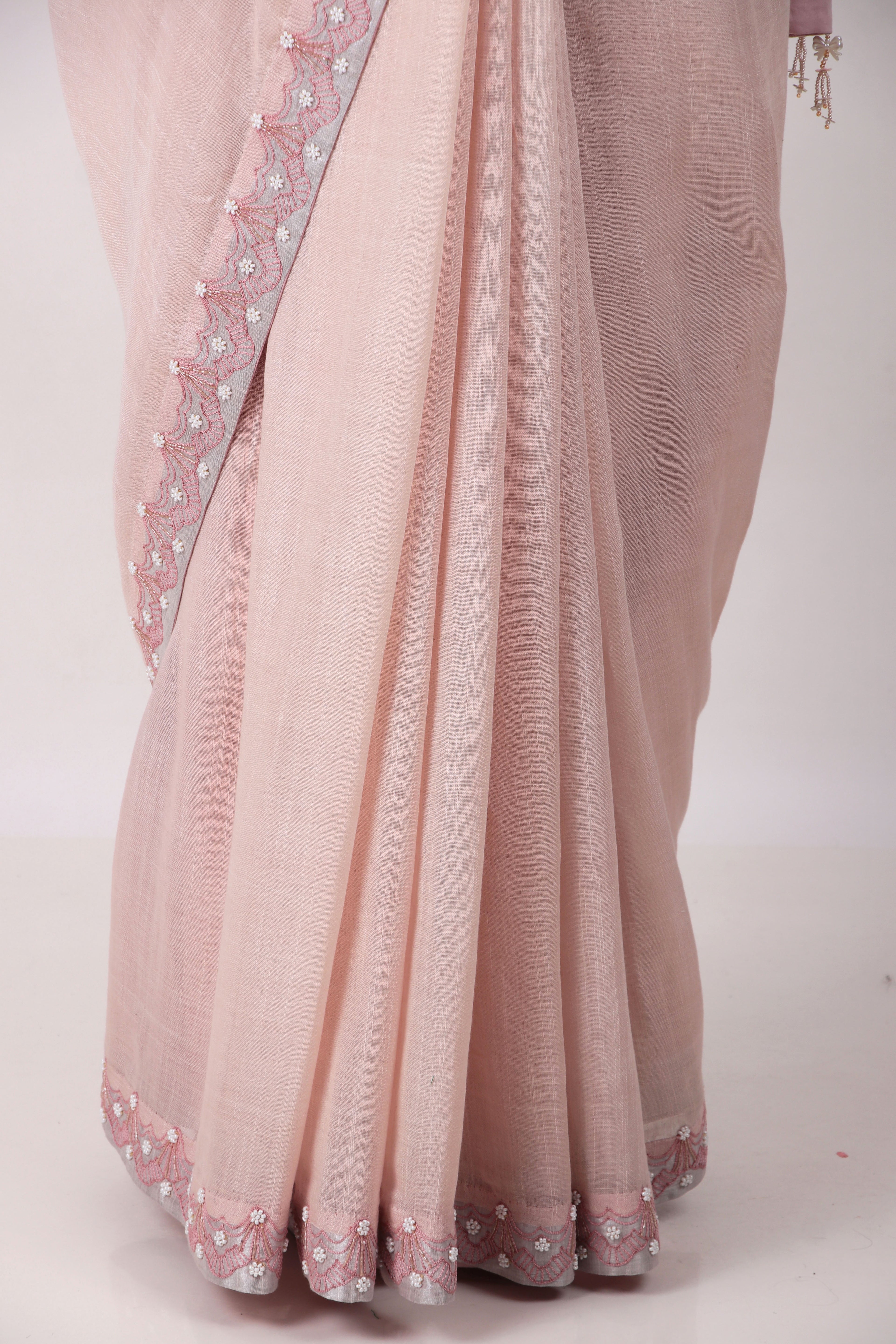 TARULATA -Powder pink saree