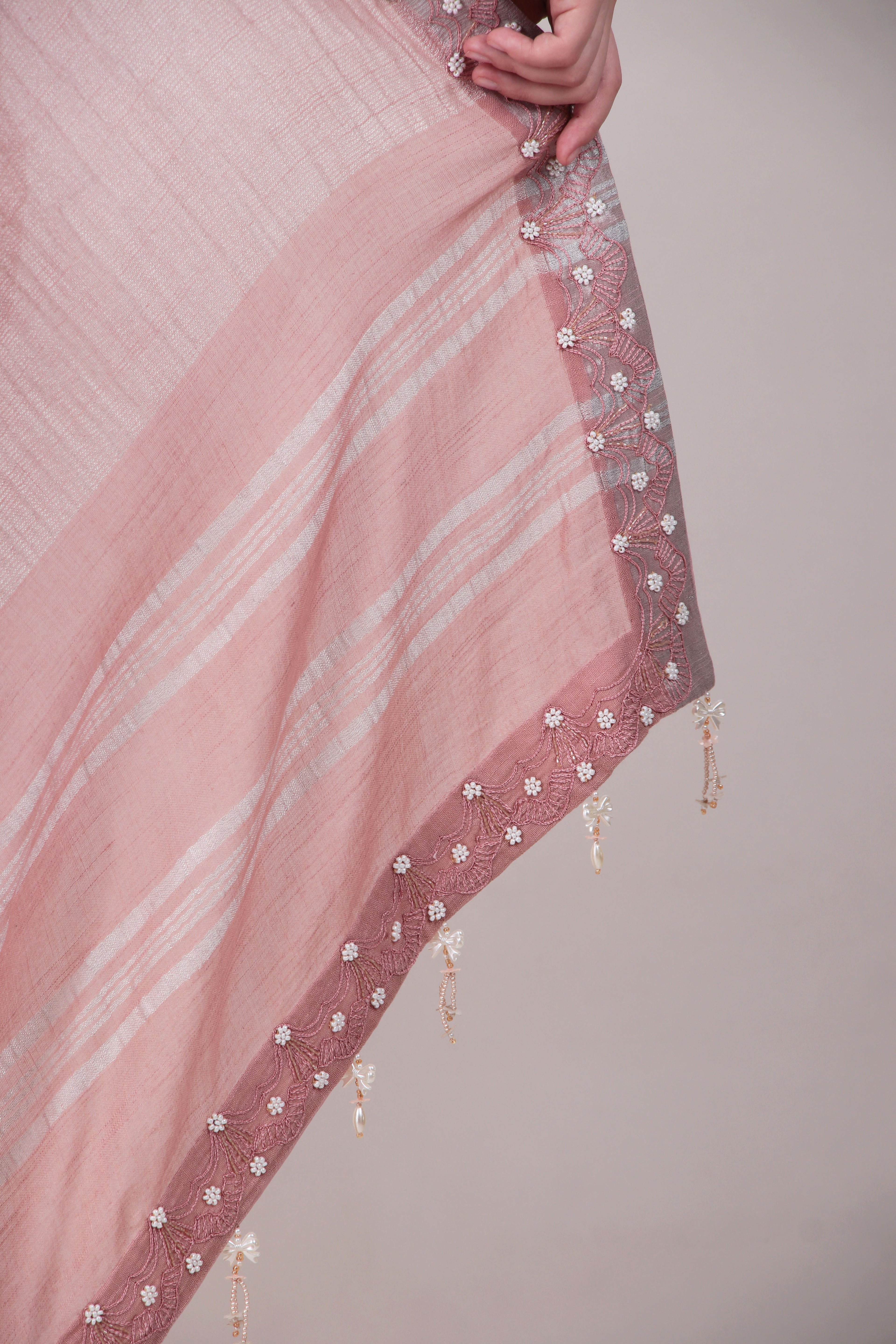 TARULATA -Powder pink saree