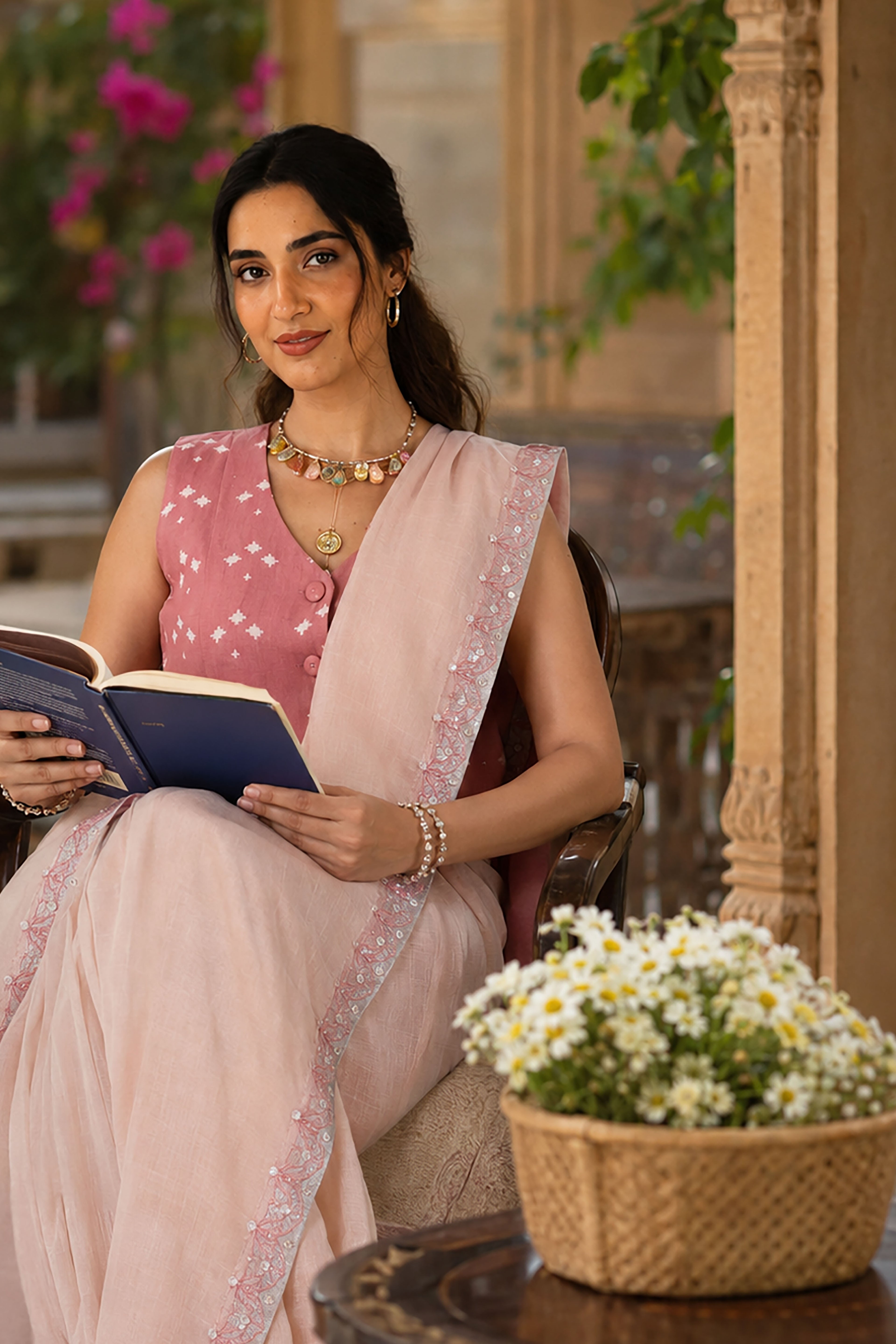 TARULATA -Powder pink saree
