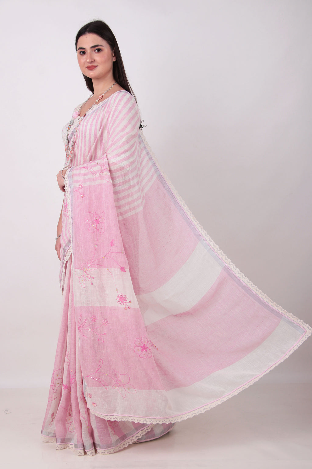 BHAVYA- Pink Saree
