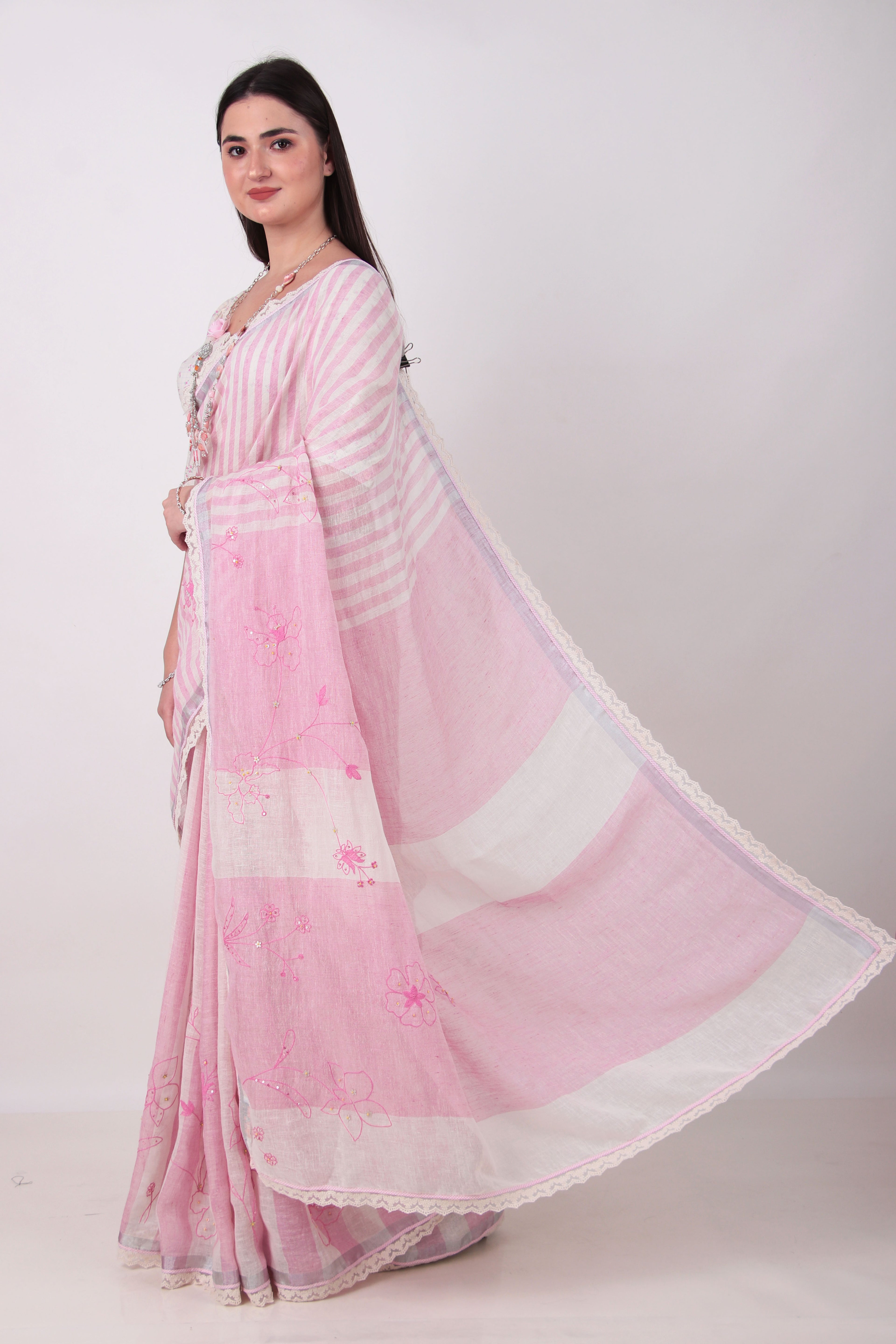 BHAVYA- Pink Saree