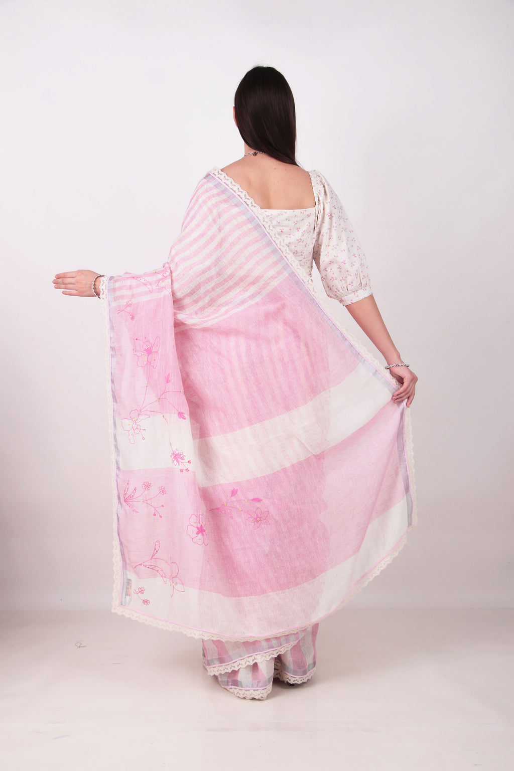 BHAVYA- Pink Saree