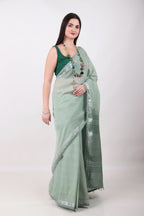 VRISHNI –sage green saree