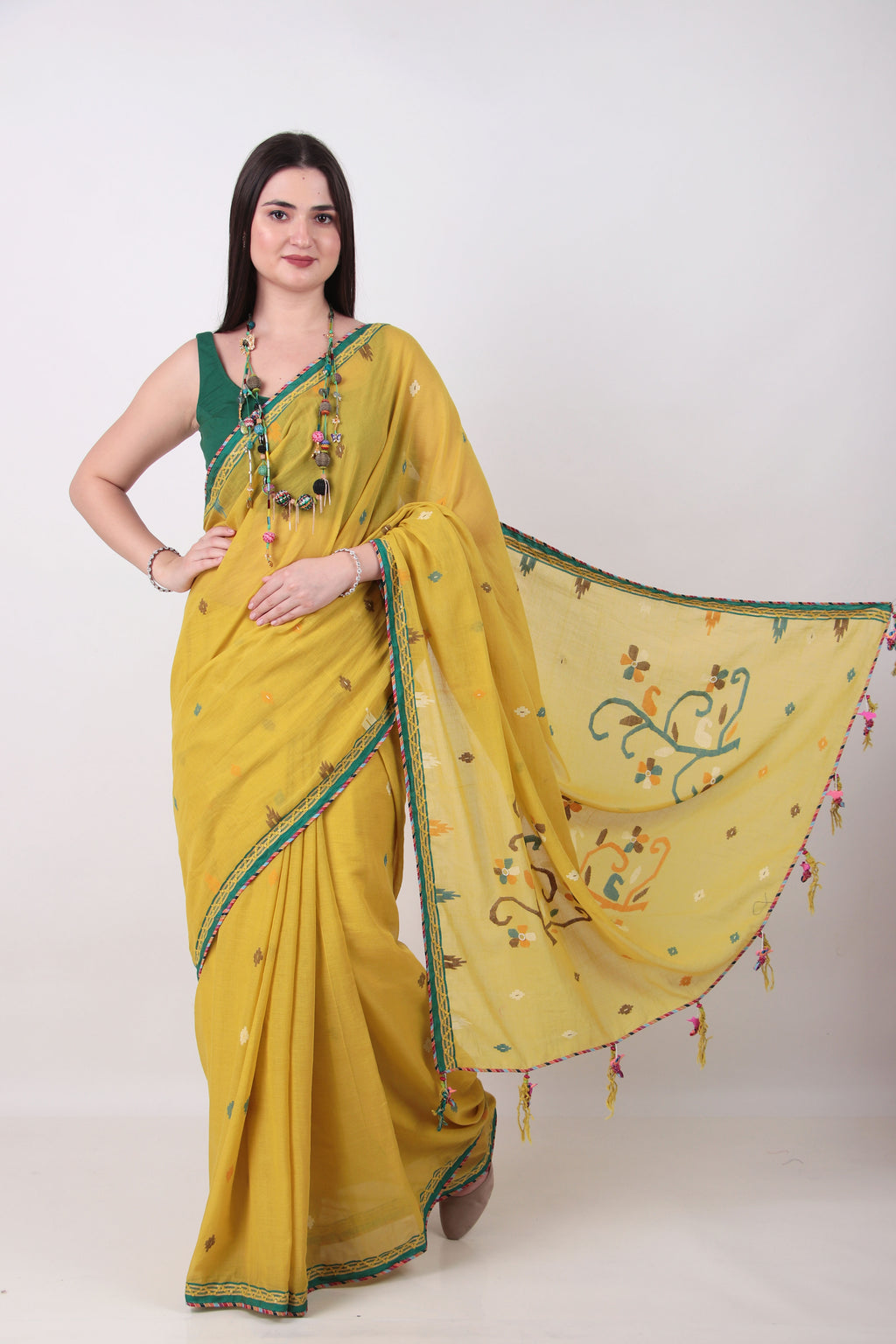 PRAKRITI   Mustard Yellow saree