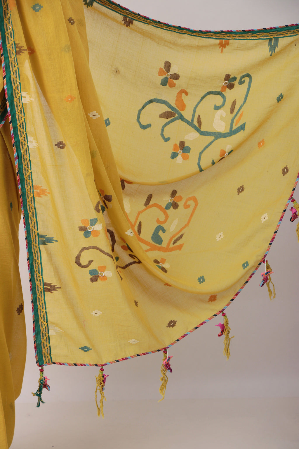 PRAKRITI   Mustard Yellow saree