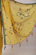 PRAKRITI   Mustard Yellow saree