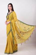 PRAKRITI   Mustard Yellow saree