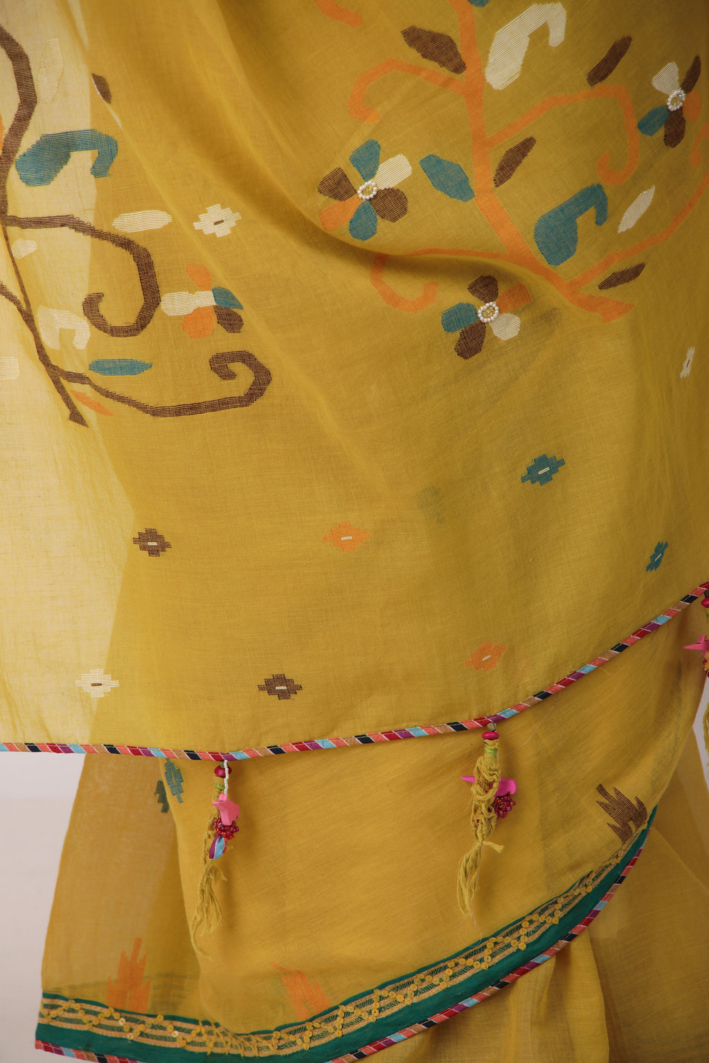 PRAKRITI   Mustard Yellow saree