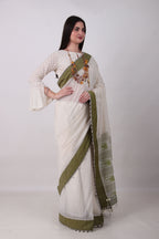 Vatika off white /cream Saree