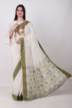 Vatika off white /cream Saree