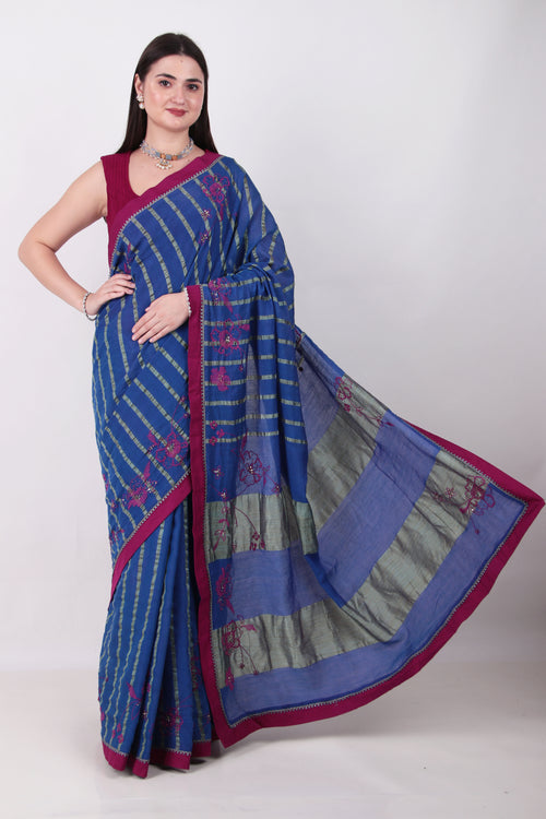 Ahilya - Royal blue saree