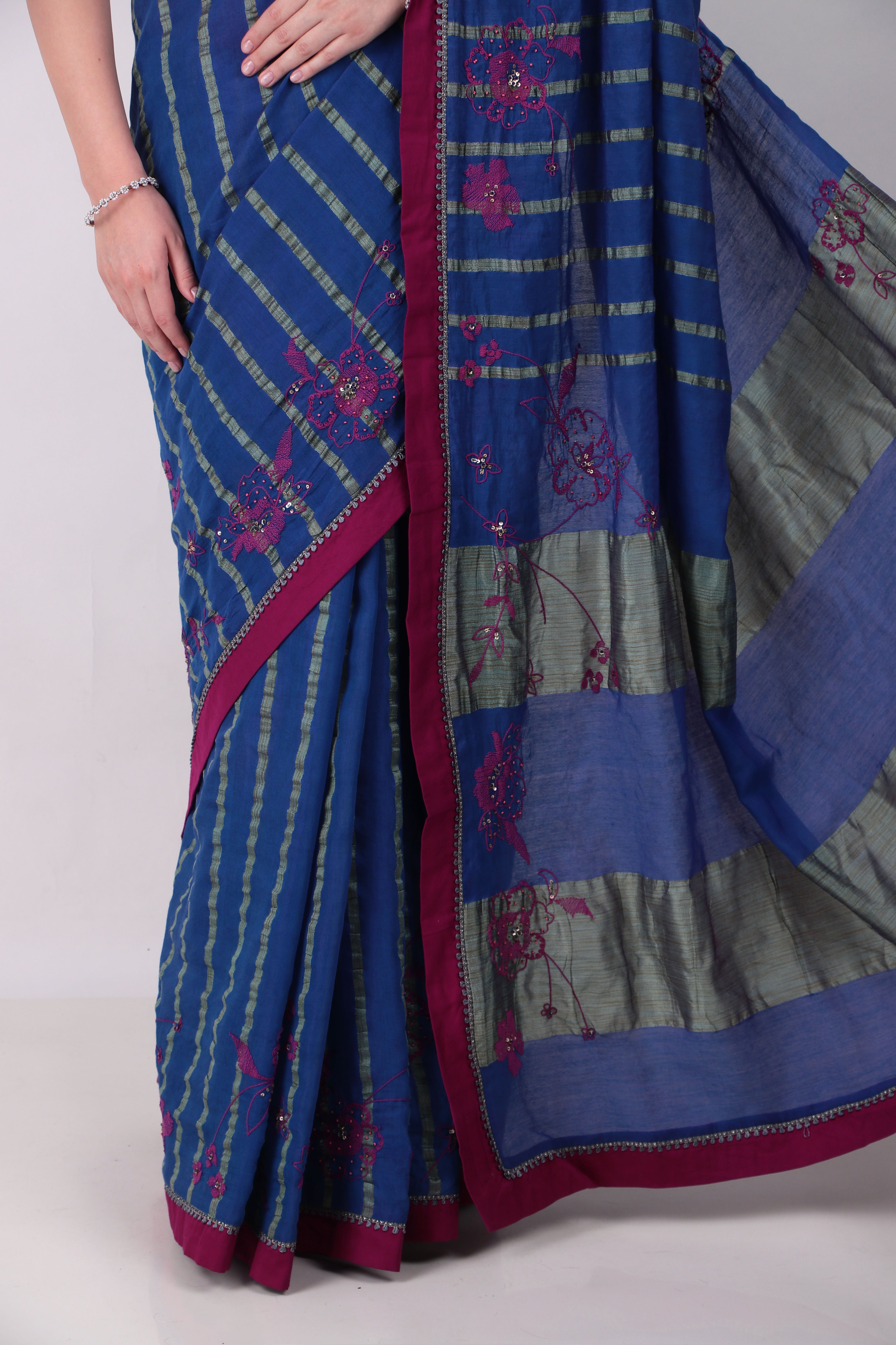 Ahilya - Royal blue saree