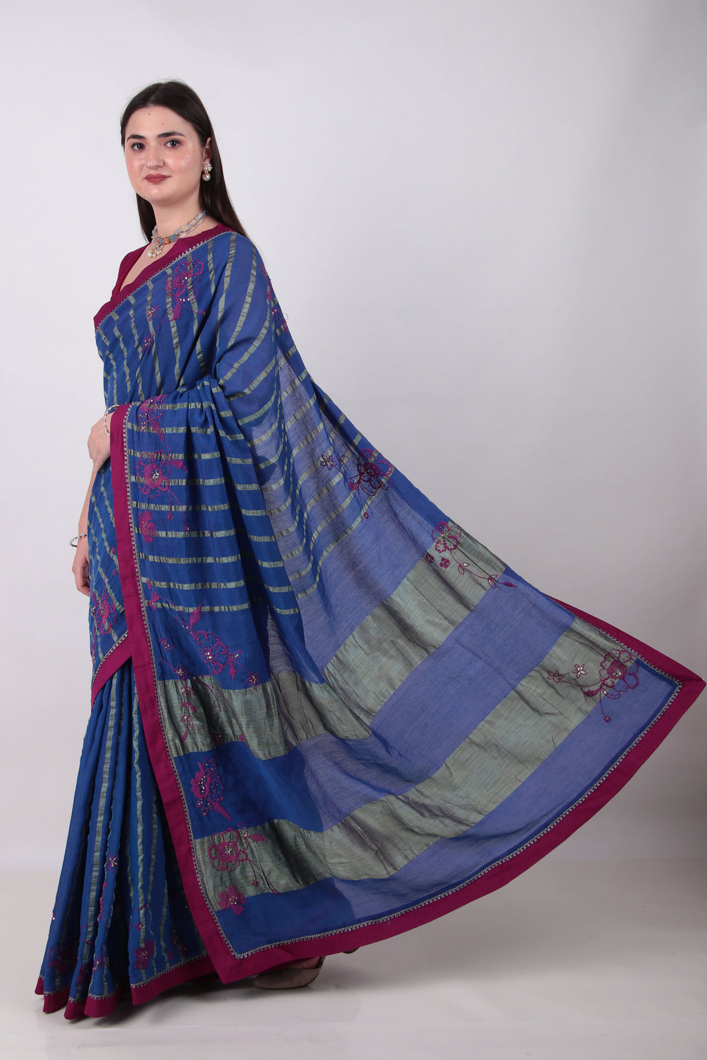 Ahilya - Royal blue saree