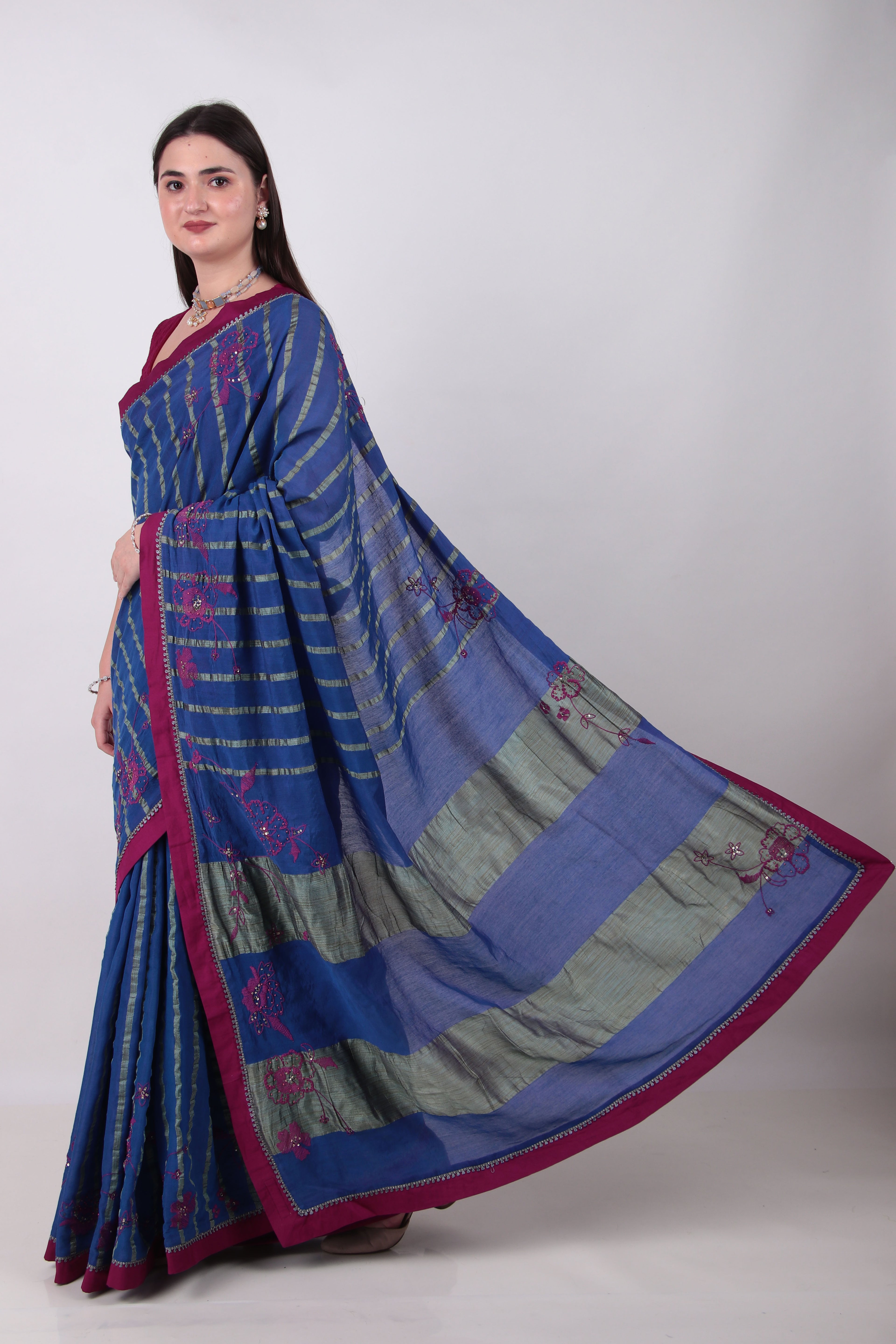 Ahilya - Royal blue saree