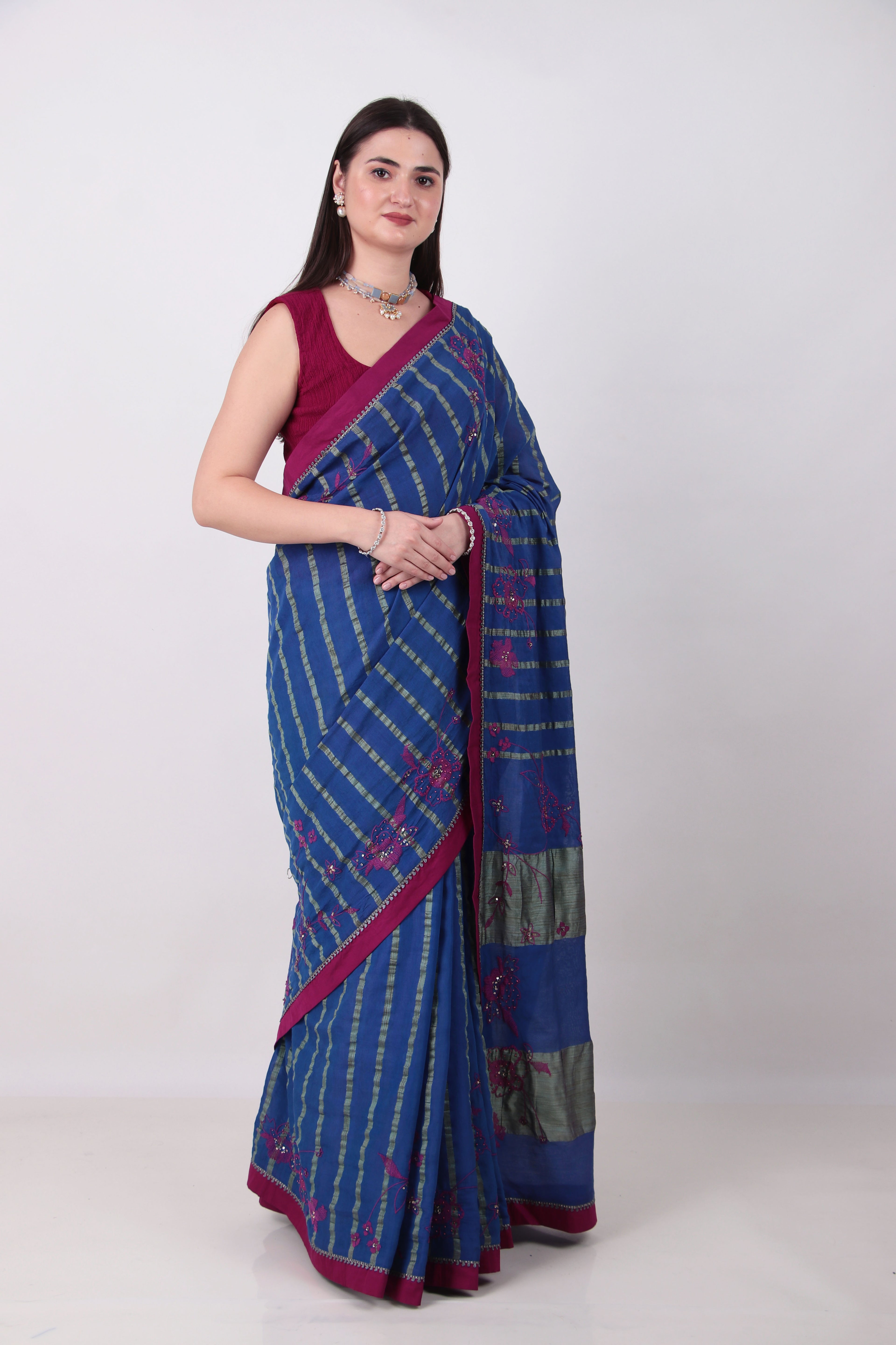 Ahilya - Royal blue saree