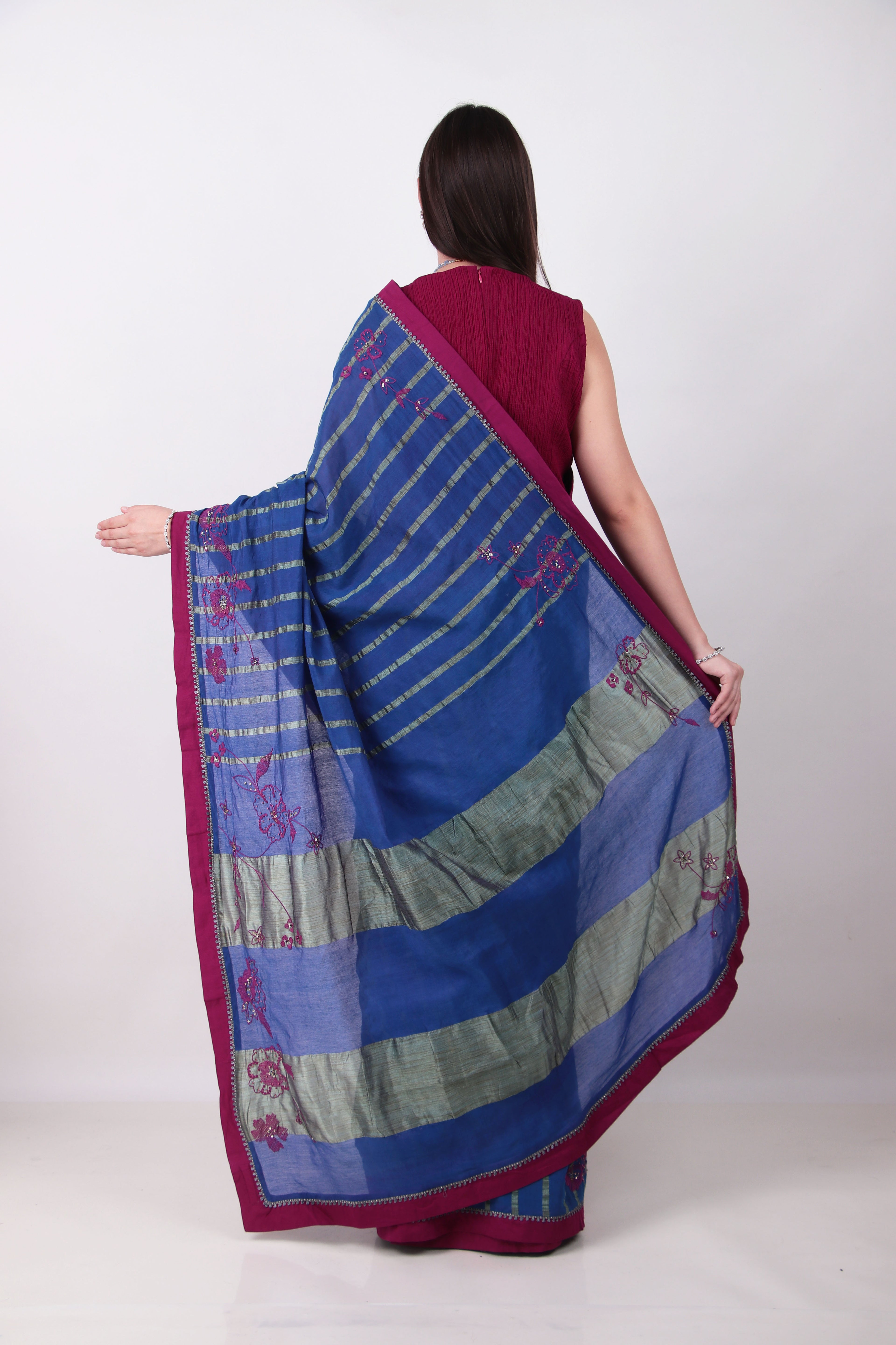 Ahilya - Royal blue saree