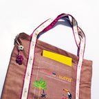 HIGHLAND ESCAPE- warm taupe tote bag