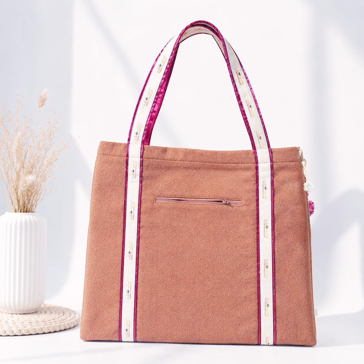HIGHLAND ESCAPE- warm taupe tote bag