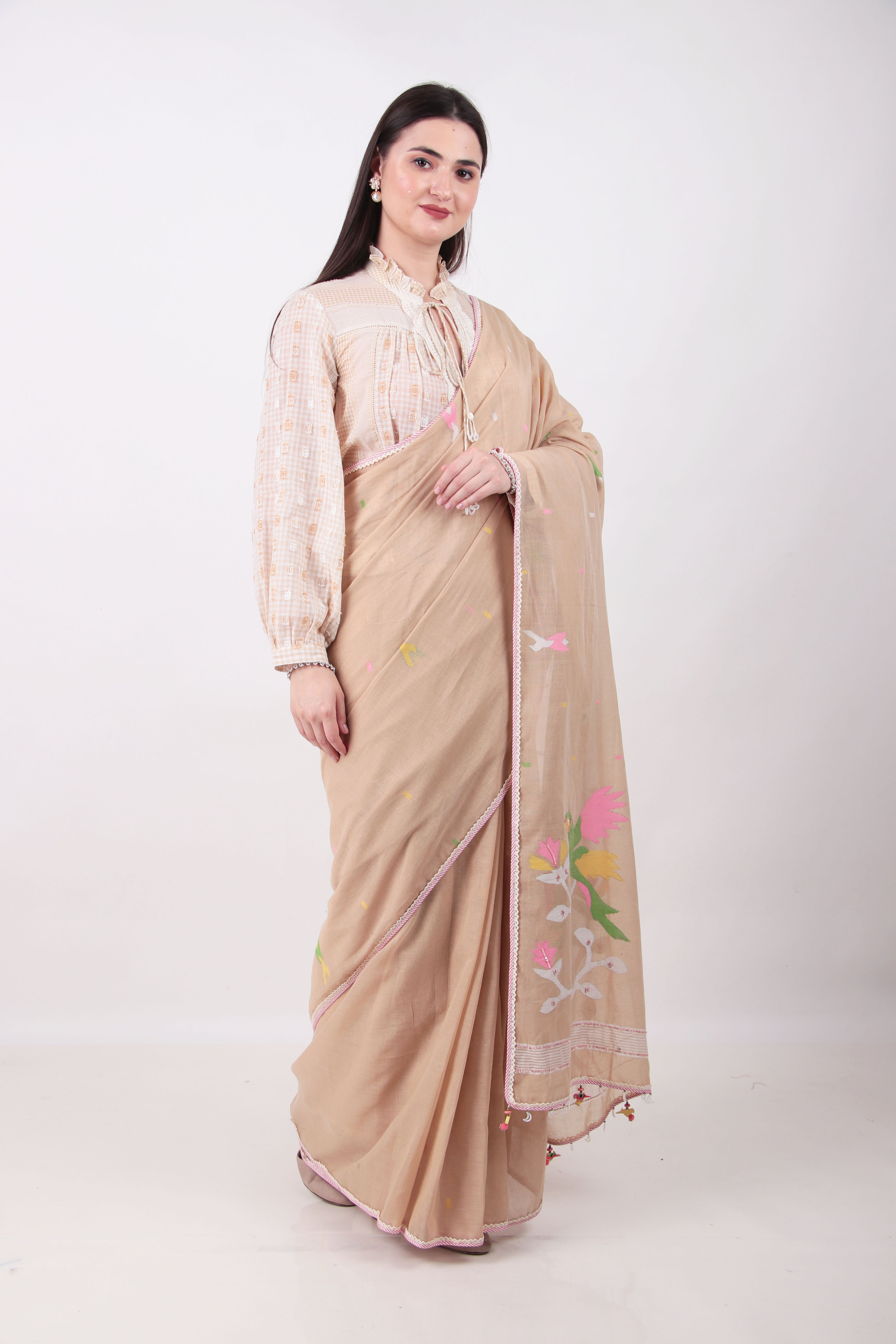VASUDHA- BEIGE Saree