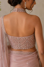 Augustan bloom -  pink embroidered  blouse