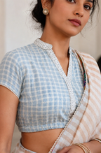 Ceres fold  -  Yarn-Dyed Cotton  Blouse