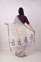AKRITI  chalk white Saree