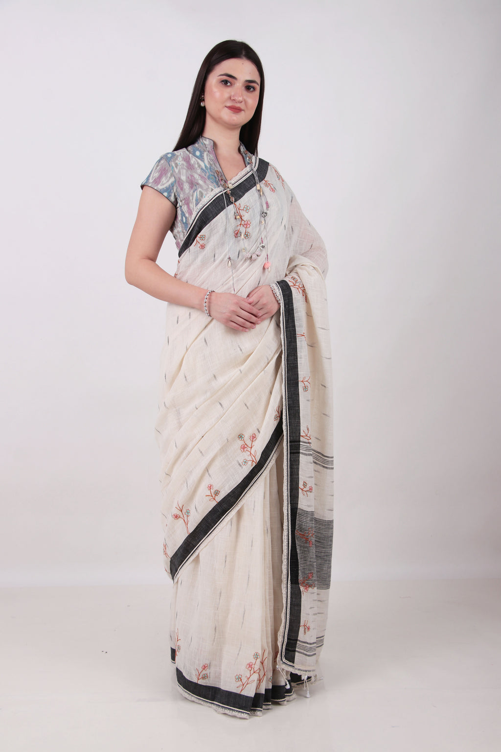 NIRVANA - Off white  Saree