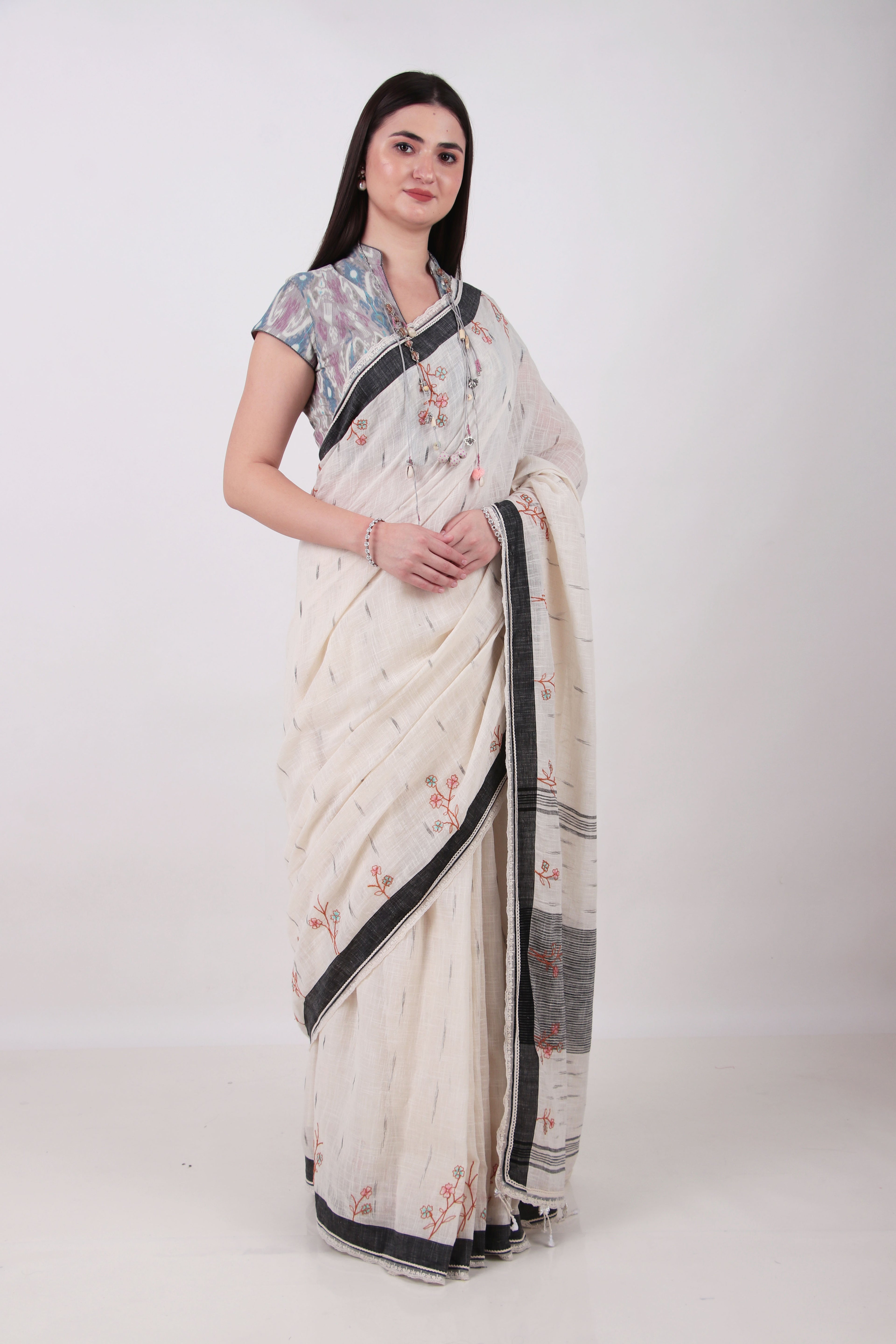 NIRVANA - Off white  Saree