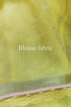 Kanchana - lime yellow Sari