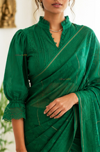 Marble cypress- emerald green  blouse