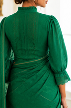 Marble cypress- emerald green  blouse