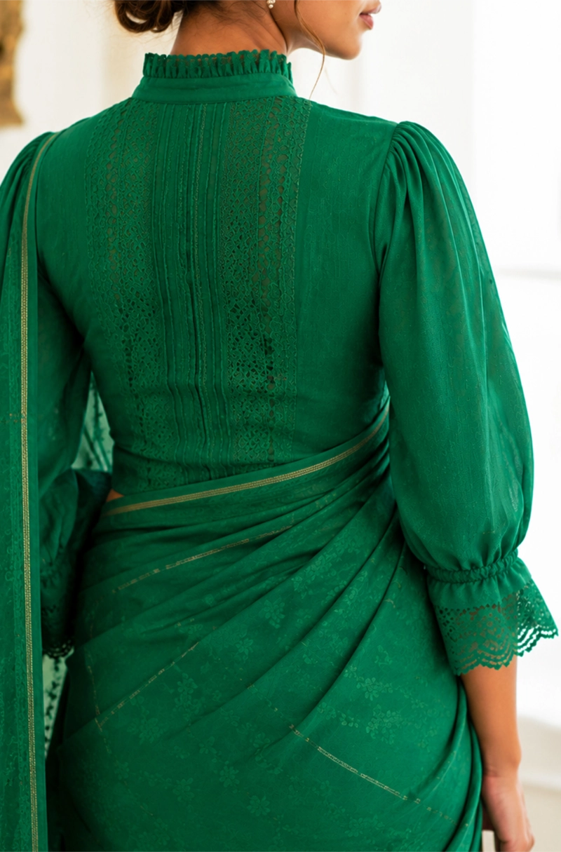 Marble cypress- emerald green  blouse