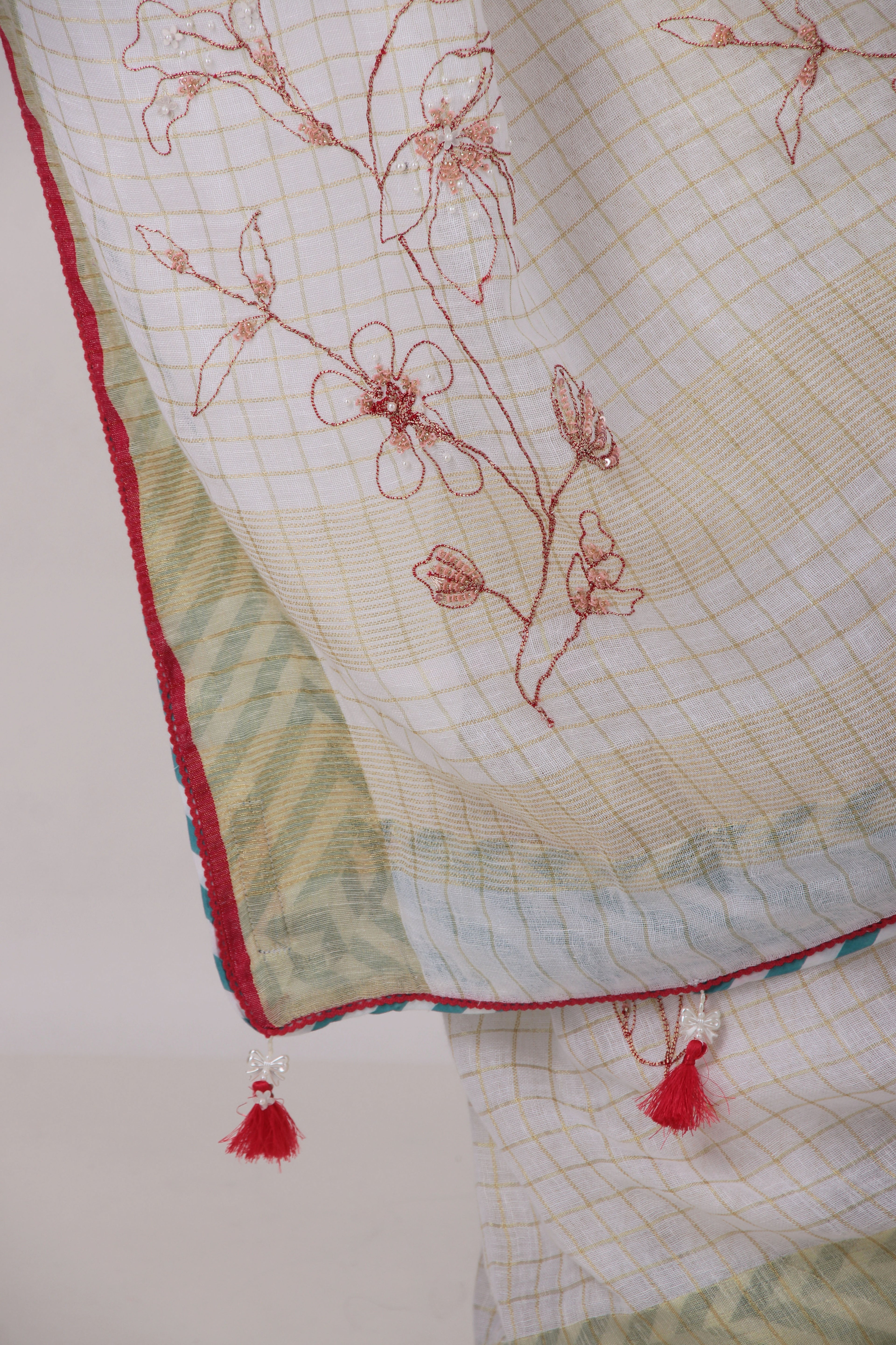 Ojaswi- Off white Saree