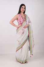 Ojaswi- Off white Saree