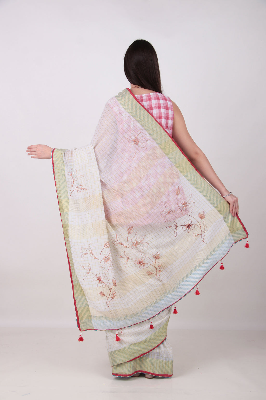 Ojaswi- Off white Saree