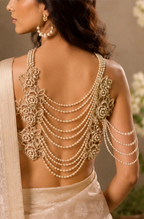 Palatine garden-  beige embroidered  blouse