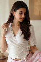 Pantheon petal -  off white  blouse