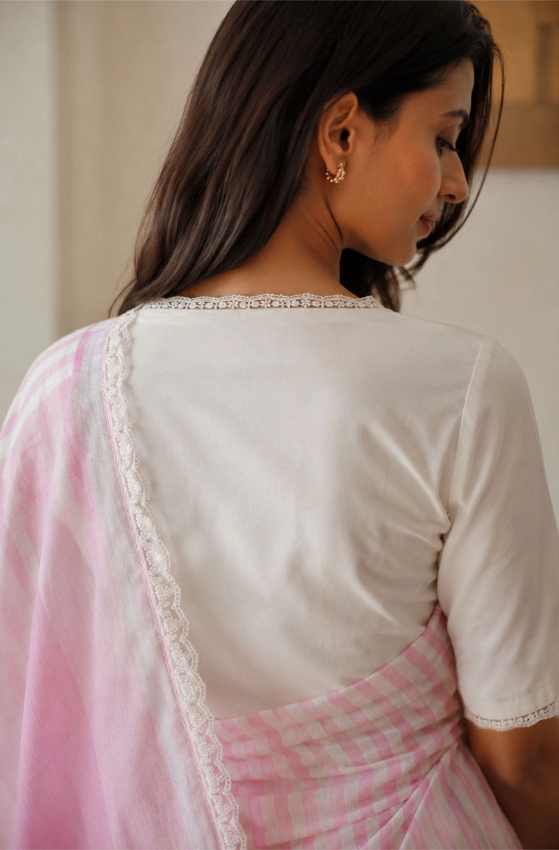 Pantheon petal -  off white  blouse
