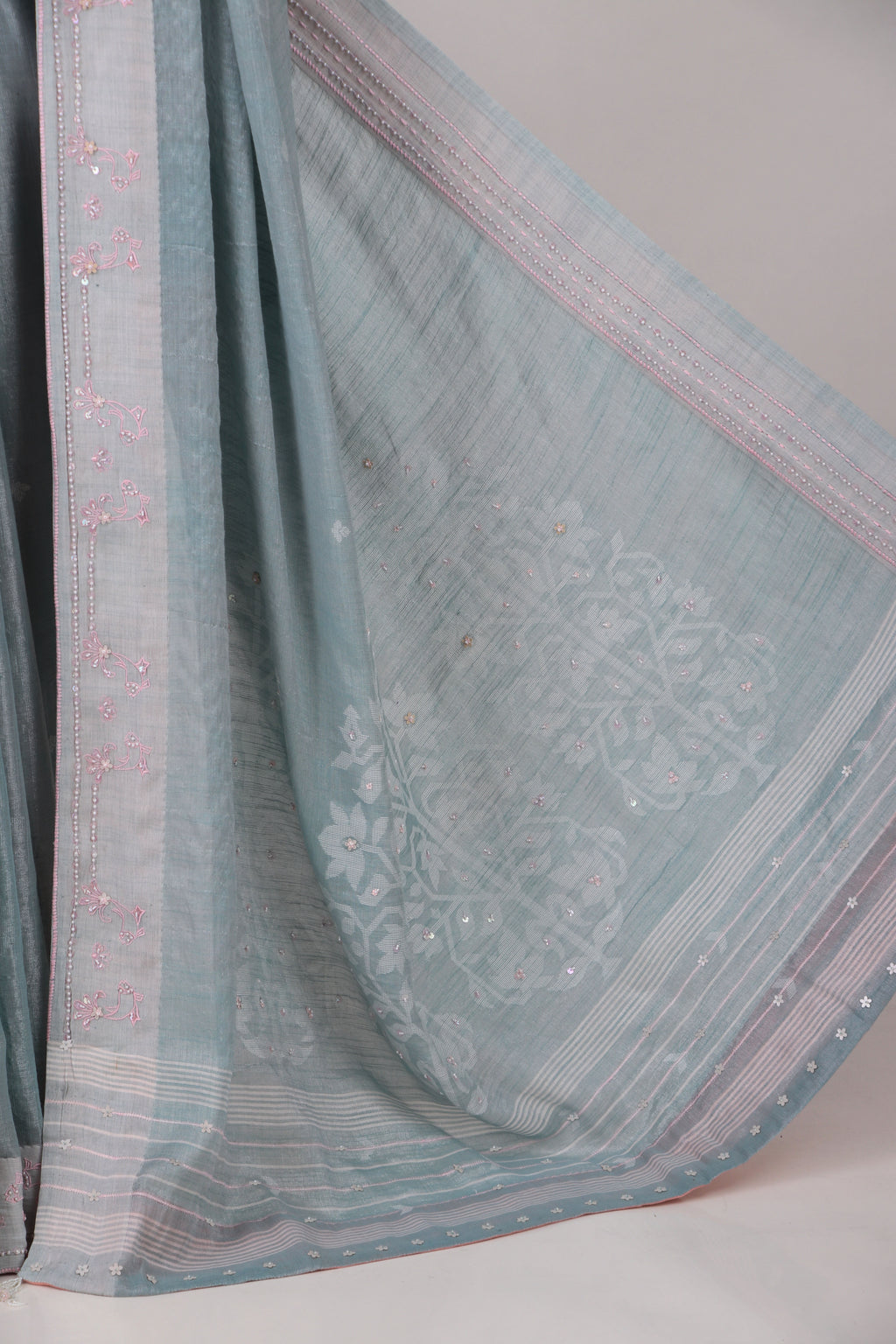 Matsya- Powder Blue Saree