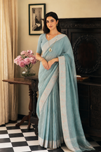 Matsya- Powder Blue Saree