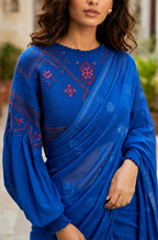 Talon- blue embroidered  blouse