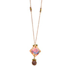 Pink Floral Statement Jewelry | Artisanal Nature-Inspired Romantic Accessory