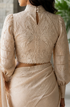 Aventine flora  -  beige  Cotton  Blouse