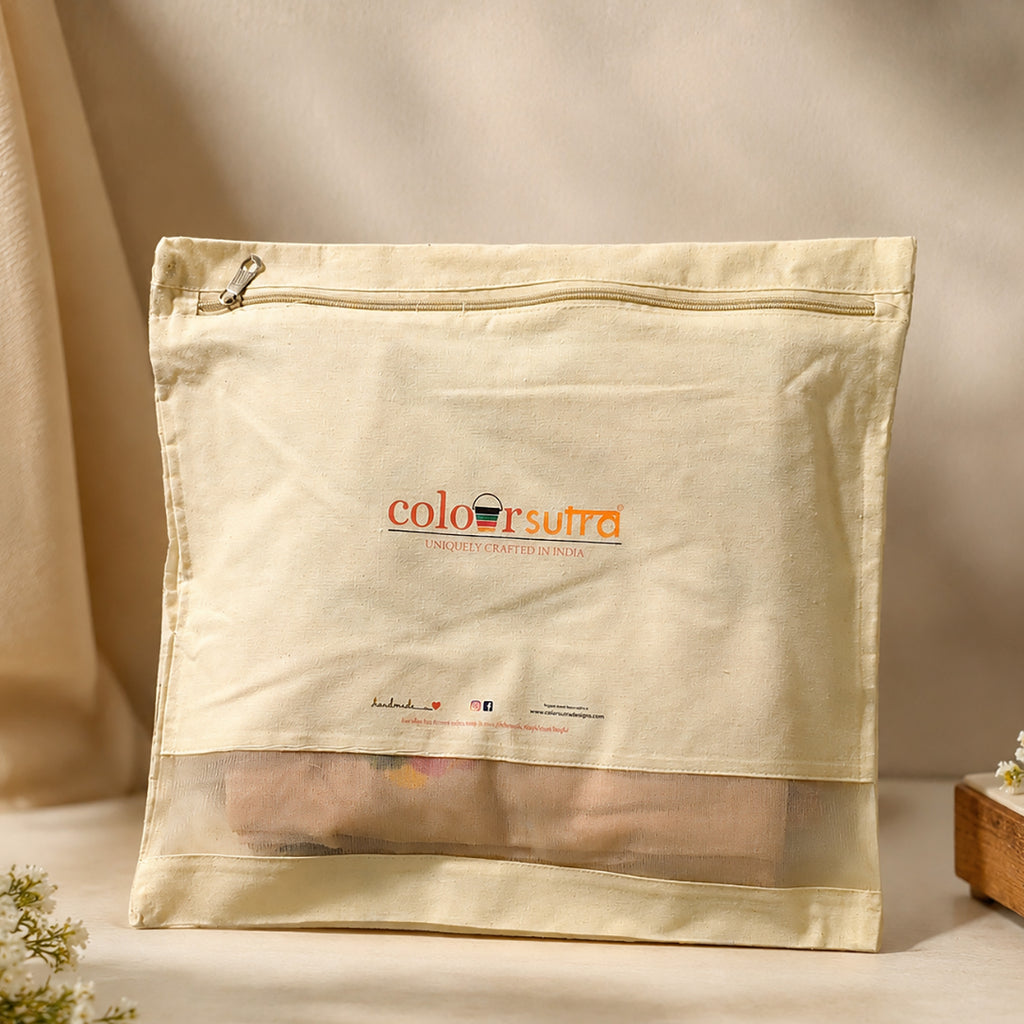 Eco-Friendly Cotton Saree Cover Bag